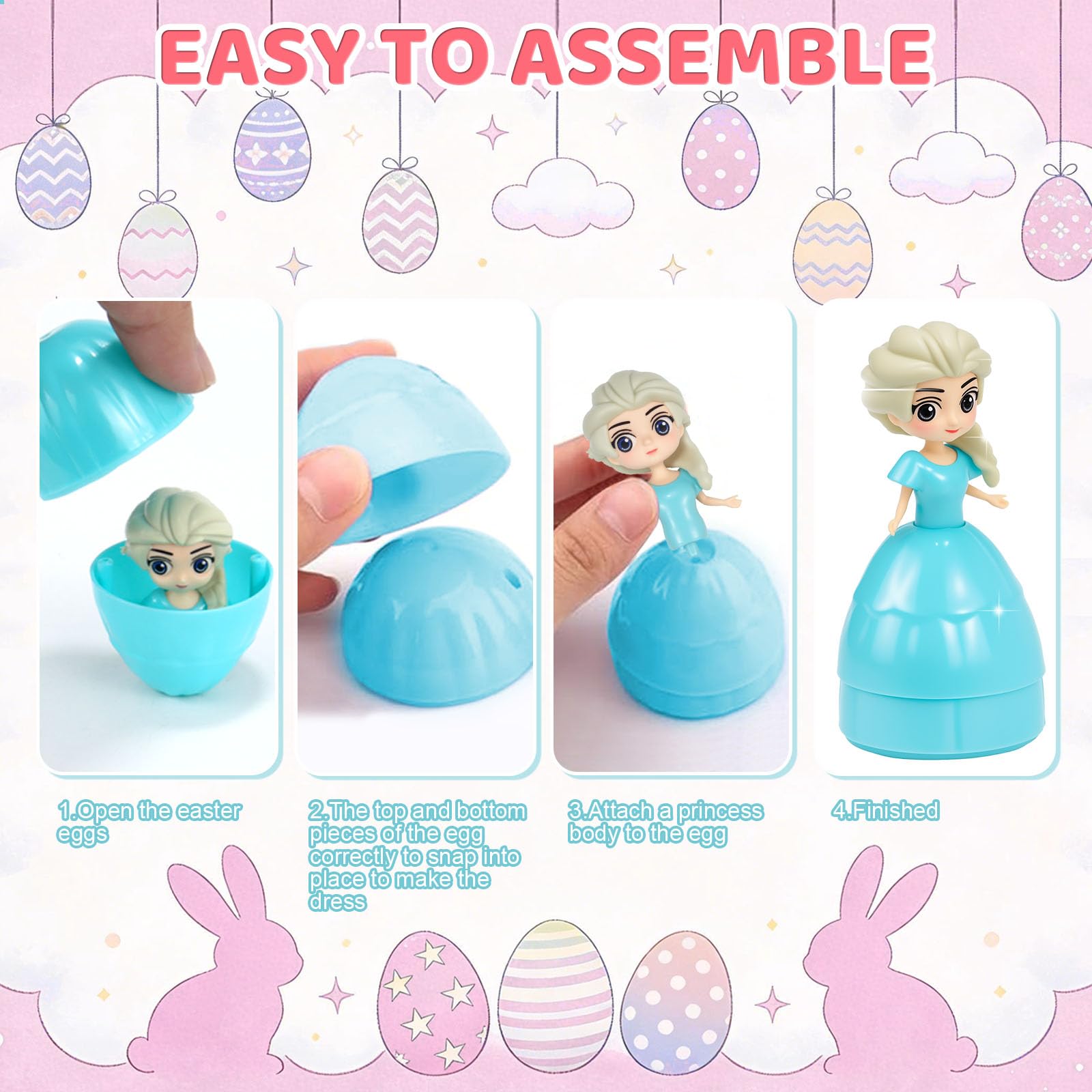 Amazon.com: iMiibel 12 Pack Prefilled Easter Eggs with Princess Eggs Filled  for Egg Hunt Easter Party Favors for Kids Boys Girls Easter Basket Stuffers  Party Favors Easter Egg Hunt : Toys &