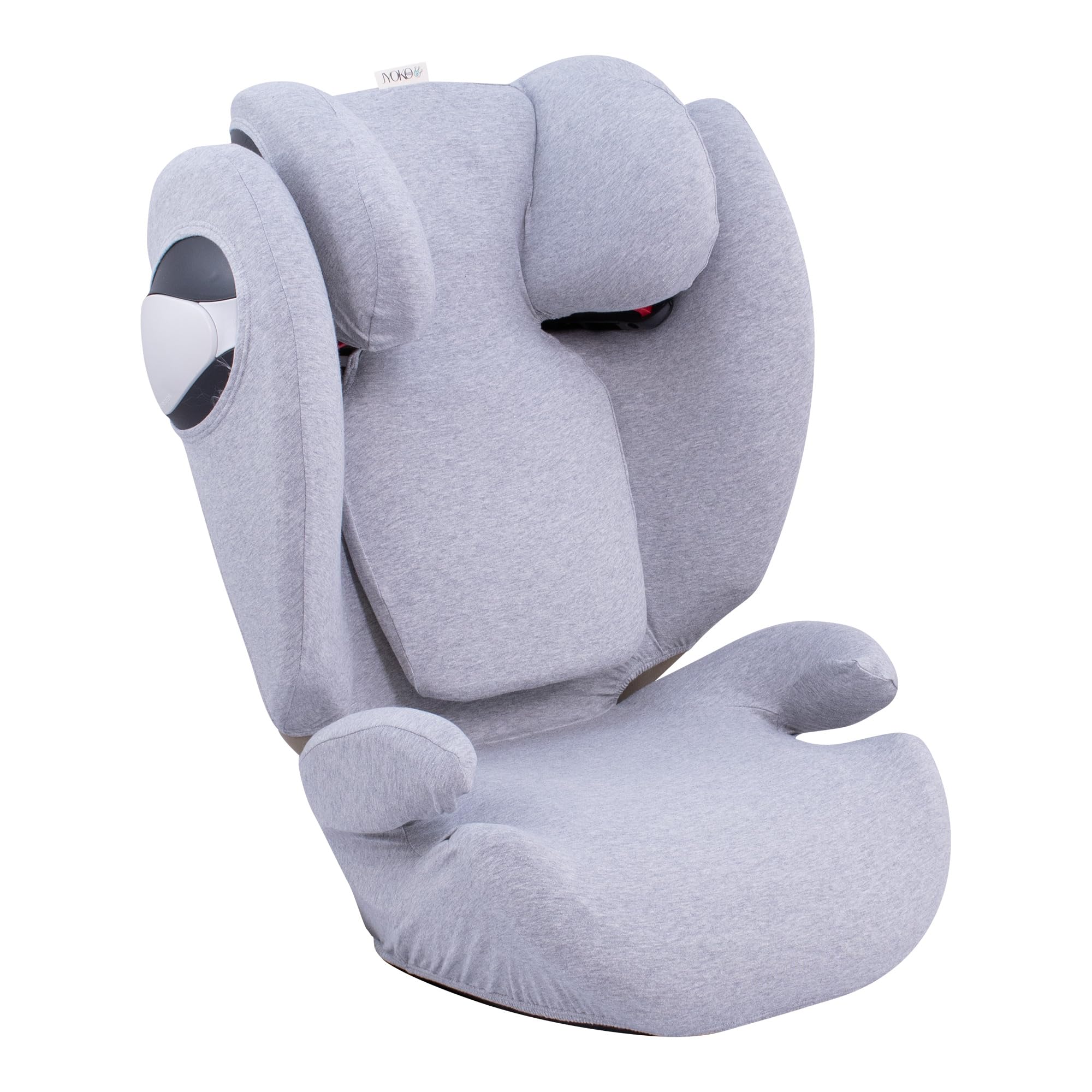 JYOKO KIDS Rivestimento per seggiolino auto in cotone compatibile con Cybex Solution M e Pallas B - Fix (Grey Stone)