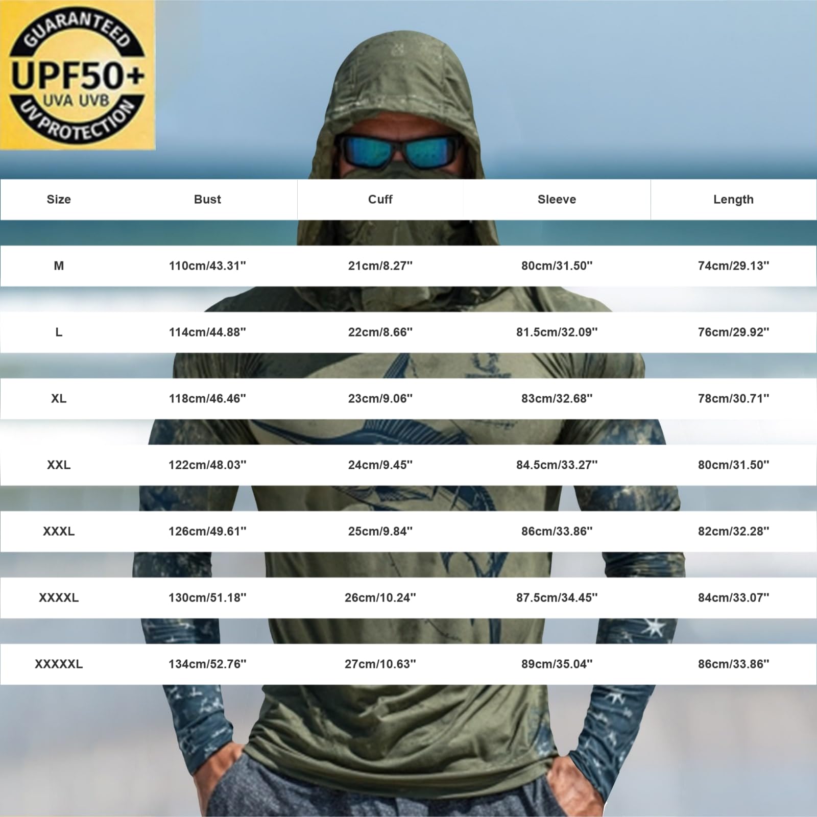 Sudadera Sin Mangas Hombre Men's Hooded 50+ Sun with Athletic Fishing Shirts USA Flag Rash Guards T Long Sleeve Perro (Blue, XXXL) Top Deportivo Ropa Gimnasio De Gym Softshell Verano