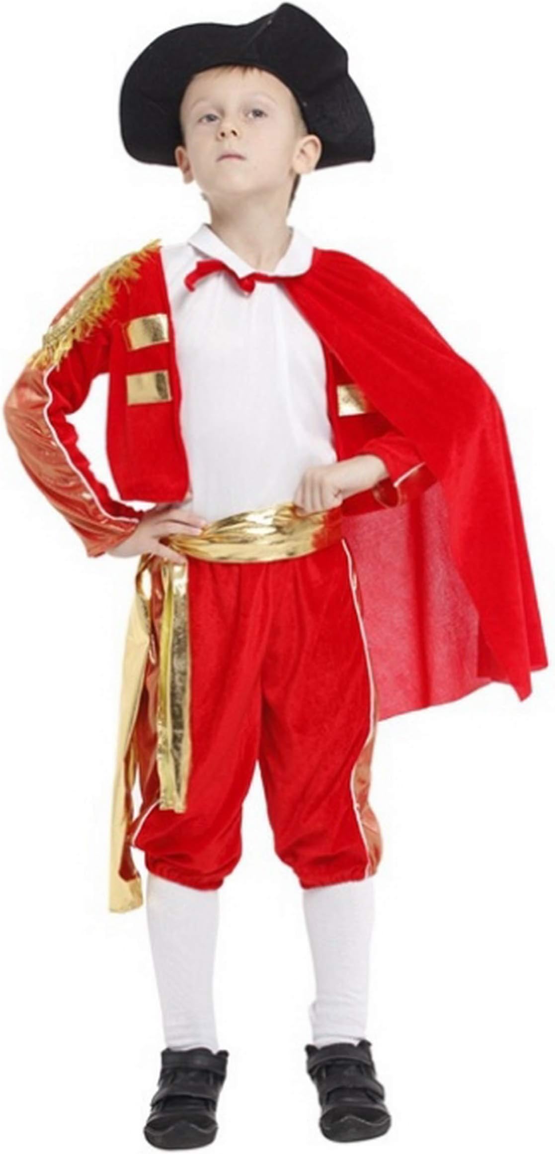 Licus Boys Matador Role Play Spanish Halloween Costume Red Bull Fighting Outfits