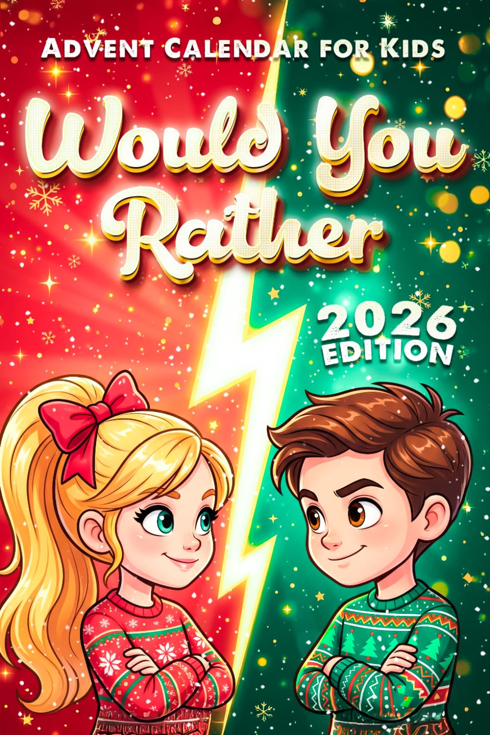 Kids Advent Calendar: Would You Rather. 24 Days of Super Silly, Fun, and Challenging Questions for Christmas, with Jokes and Activities | Book for Ages 6 12