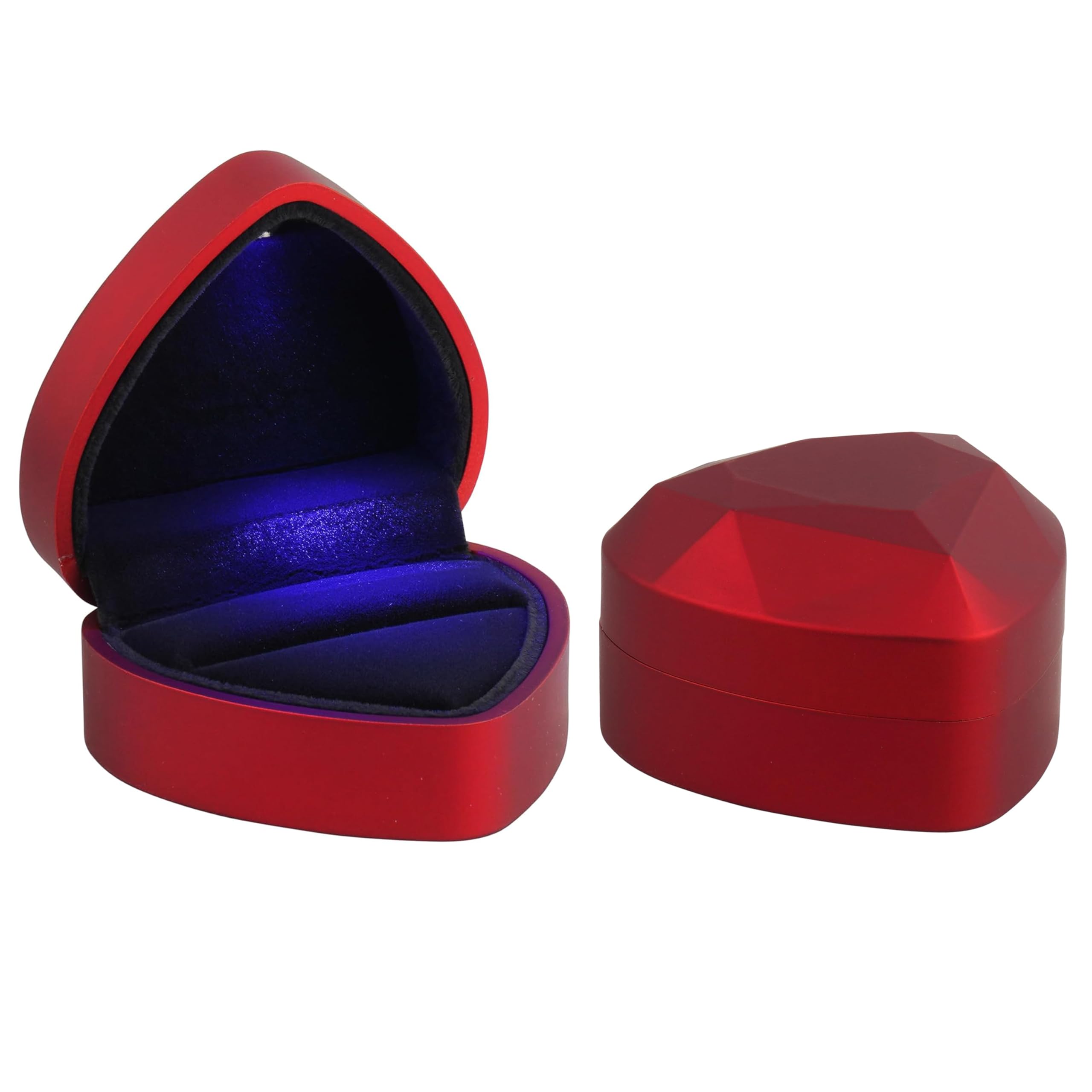 Boîte à bagues cœur avec LED pour réussir votre présentation de bijoux