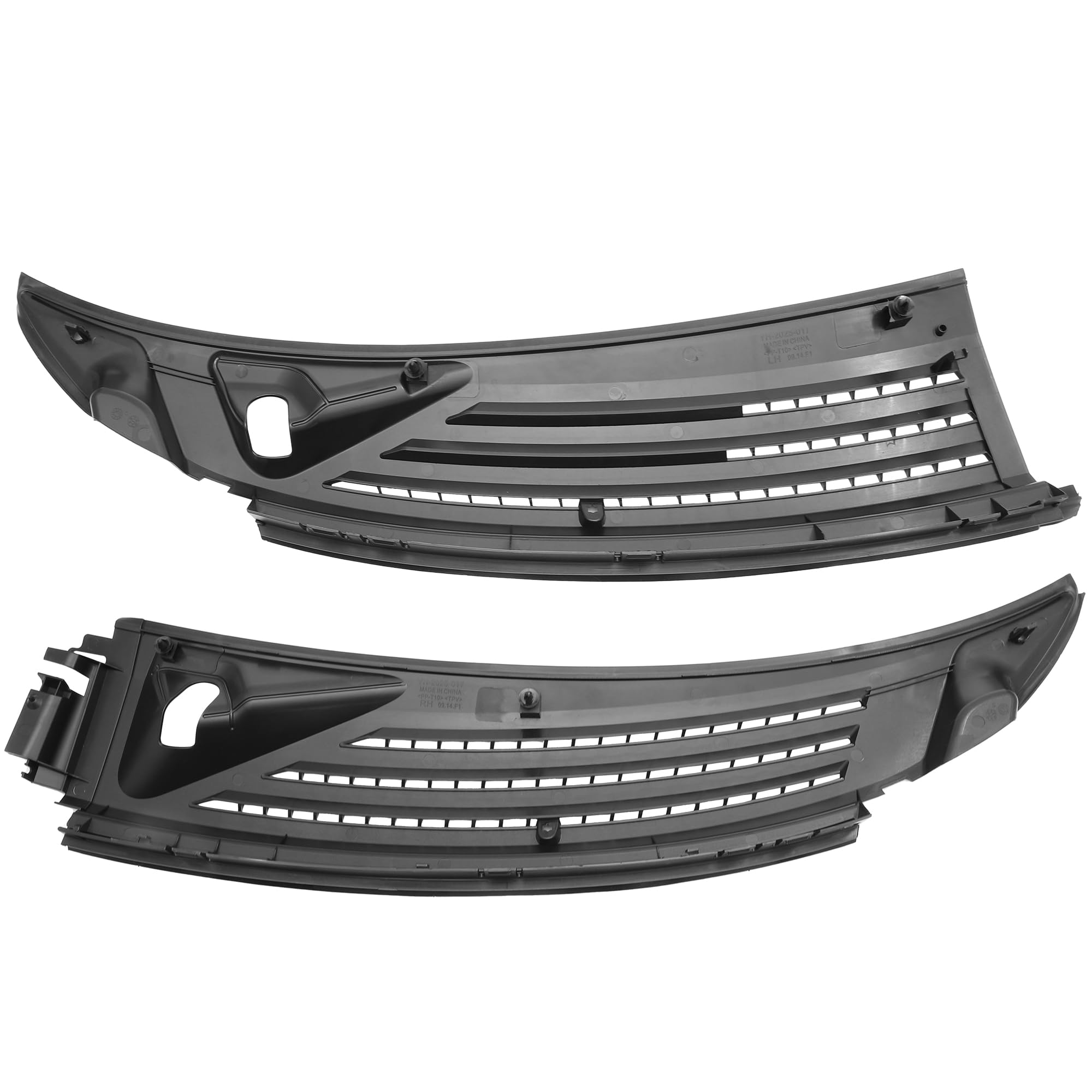 Front Windshield Wiper Cowl Panel Vents Set w/Seals Fits Compatible with 2009-2014 Ford F150(Driver Left and Passenger Right) Replace# BL3Z-15022A68-A BL3Z-15022A69-A