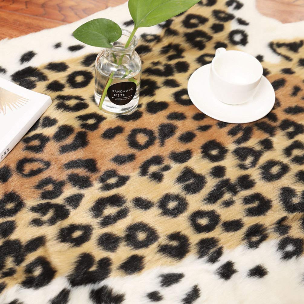 EXCEART Kids Room Print Rug - Washable Bedside Runner Rugs, Leopard Animal Print Area Rug for Living Room Home Floor Pad - Image 2