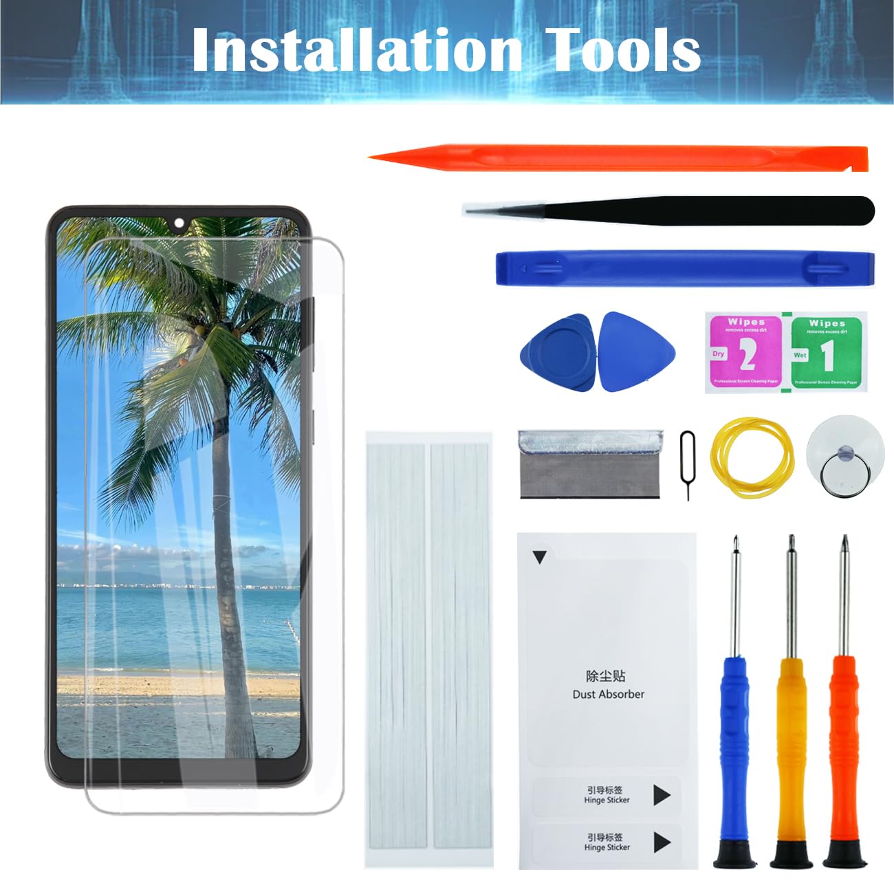 H&LYCYJ Original Display Bildschirm für Samsung Galaxy A33 5G OLED A336E A336B A336B/DS LCD Bildschirm Ersatz Assembly kit（Schwarz mit Rahmen,Fingerabdruckunterstützung