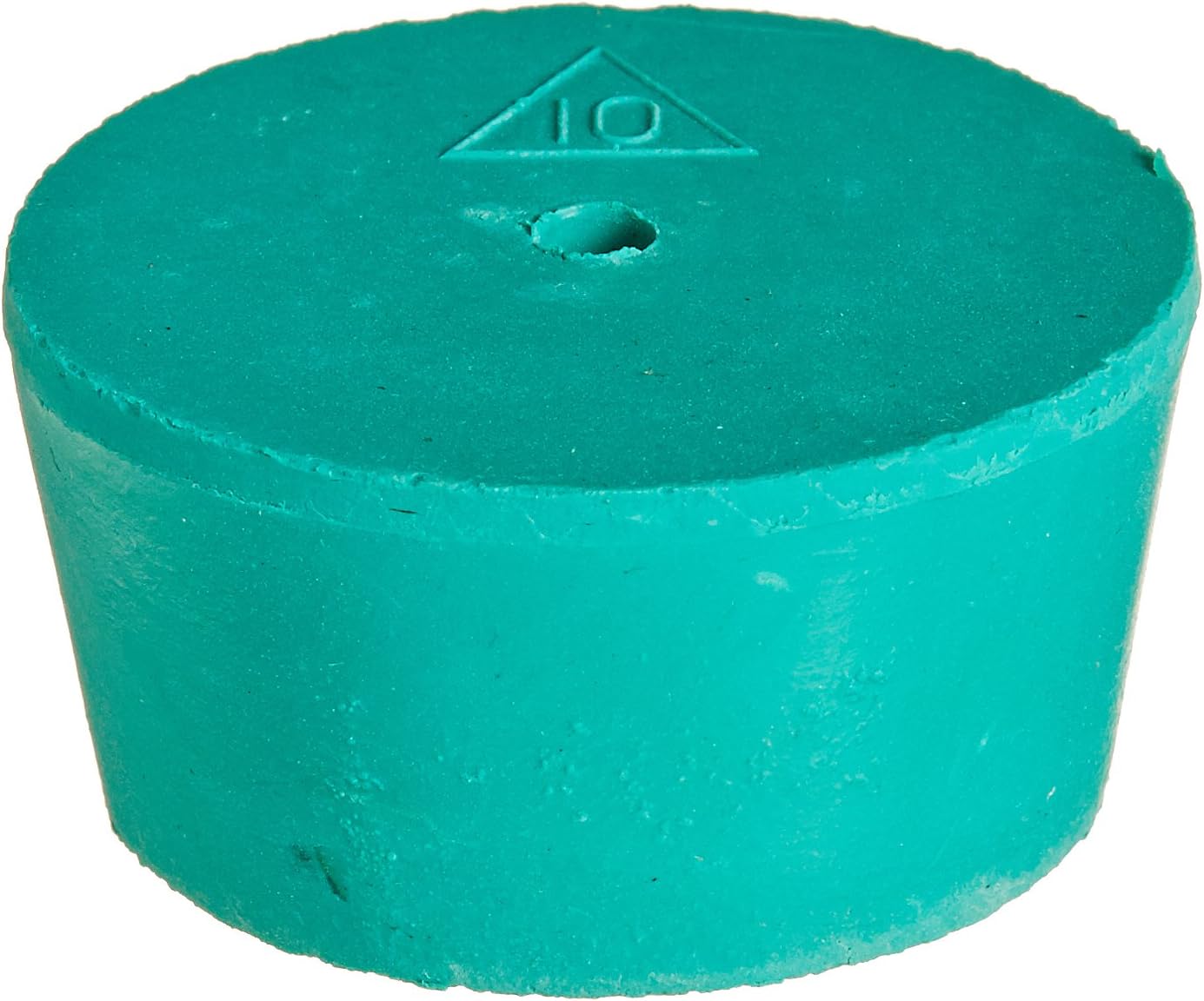 Plasticoid M10-M351 Green Rubber Neoprene One Hole Stopper, 53mm Top Diameter, 45mm Bottom Diameter, 10 Size, 25mm Length (Case of 5)