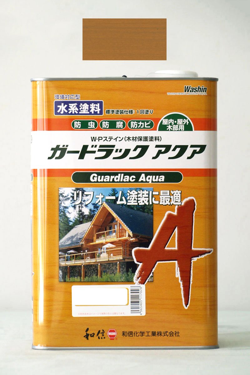 DIY 高級水性塗料 ガードラックアクア メープル色 14㎏ 一斗缶