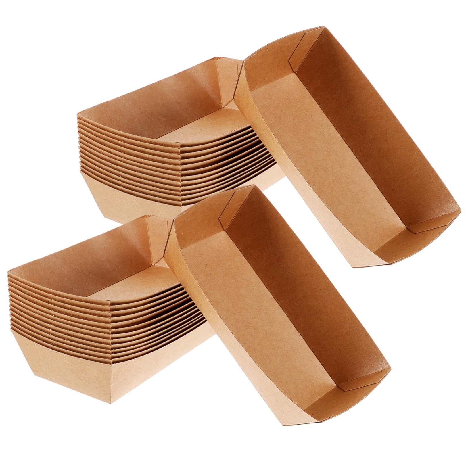 HAWILLOSCH 100Pcs Disposable Food Serving Boats Trays for Sushi Appetizers Salads for Parties Picnics Takeout Portable Convenient Serving