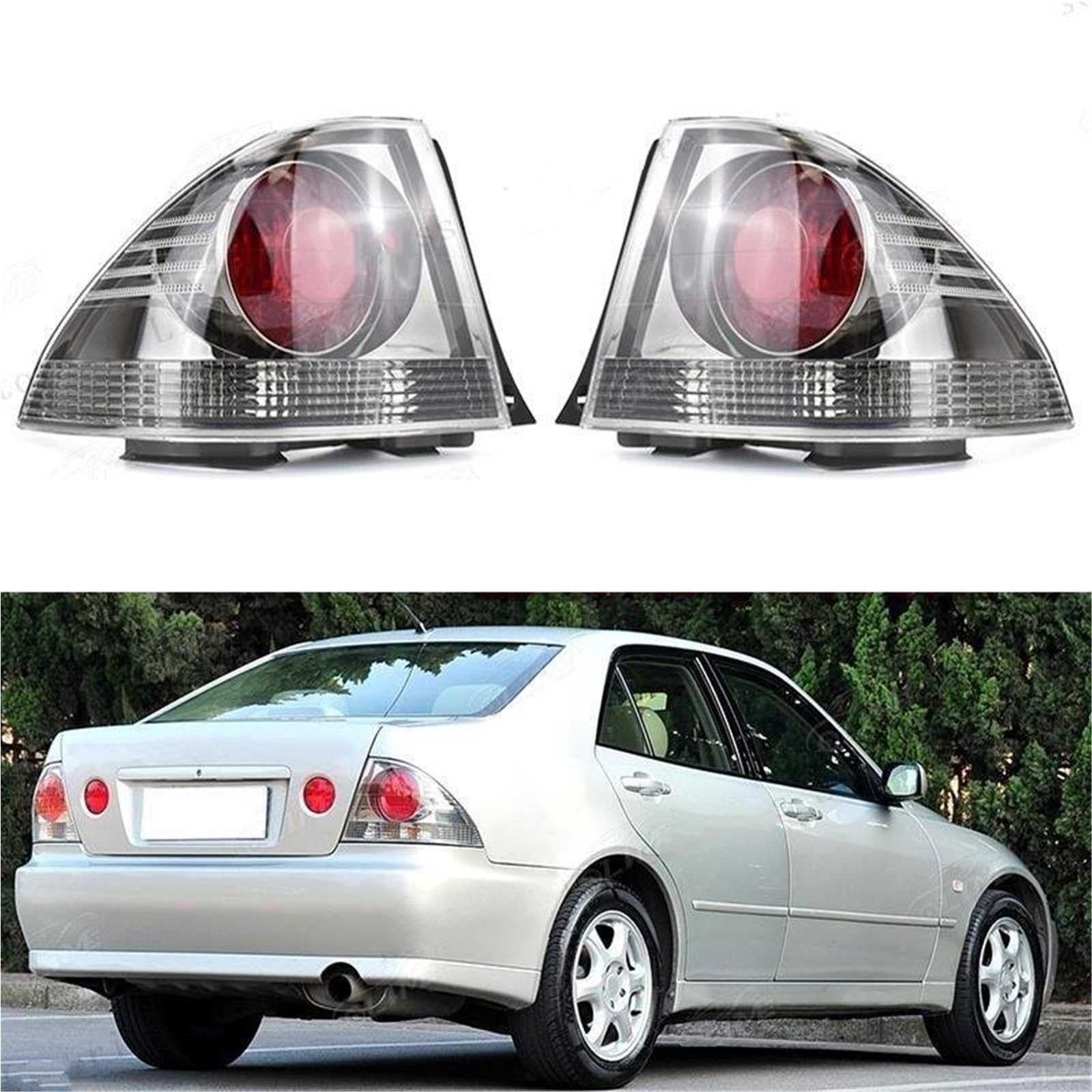 Lampa tylna zespolona Zestaw świateł tylnych Lampa hamulcowa bez żarówki do TOYOTA ALTEZZA RS200 2001 LEXUS IS200 1998-2005 tylne światła LED(1 Pair)