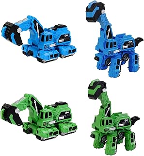 Dinosaur Car Toy, ABS Car Toy, Mini Dinosaur Car Playset, Excavator Toy, Transforming Dinosaur Toy, Flashing Lights Car Toy, Car Toys for Kids Christmas Birthday Gifts for Old Boys Girls Toddlerrs