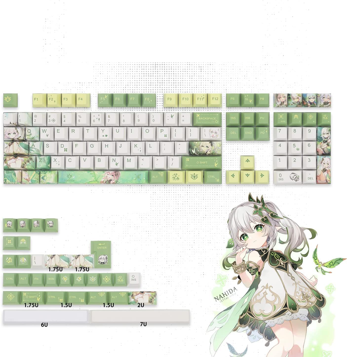 Amazon | 原神グッズ ナヒーダ キーキャップ PBT キーキャップ