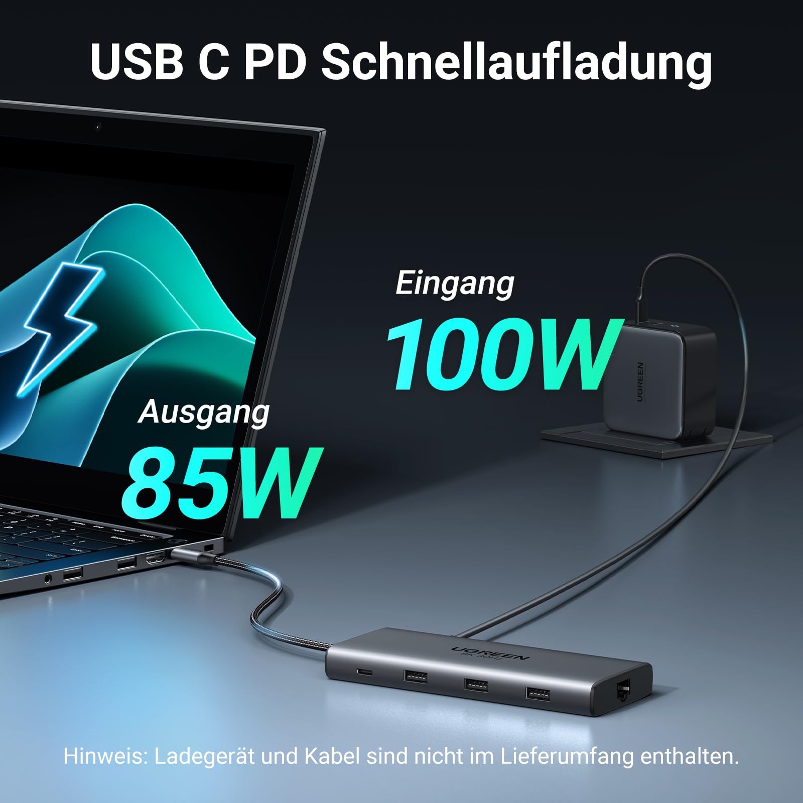 UGREEN Revodok Pro USB C Docking Station Dual HDMI 10-in-1 Hub Gigabit Ethernet PD 100W