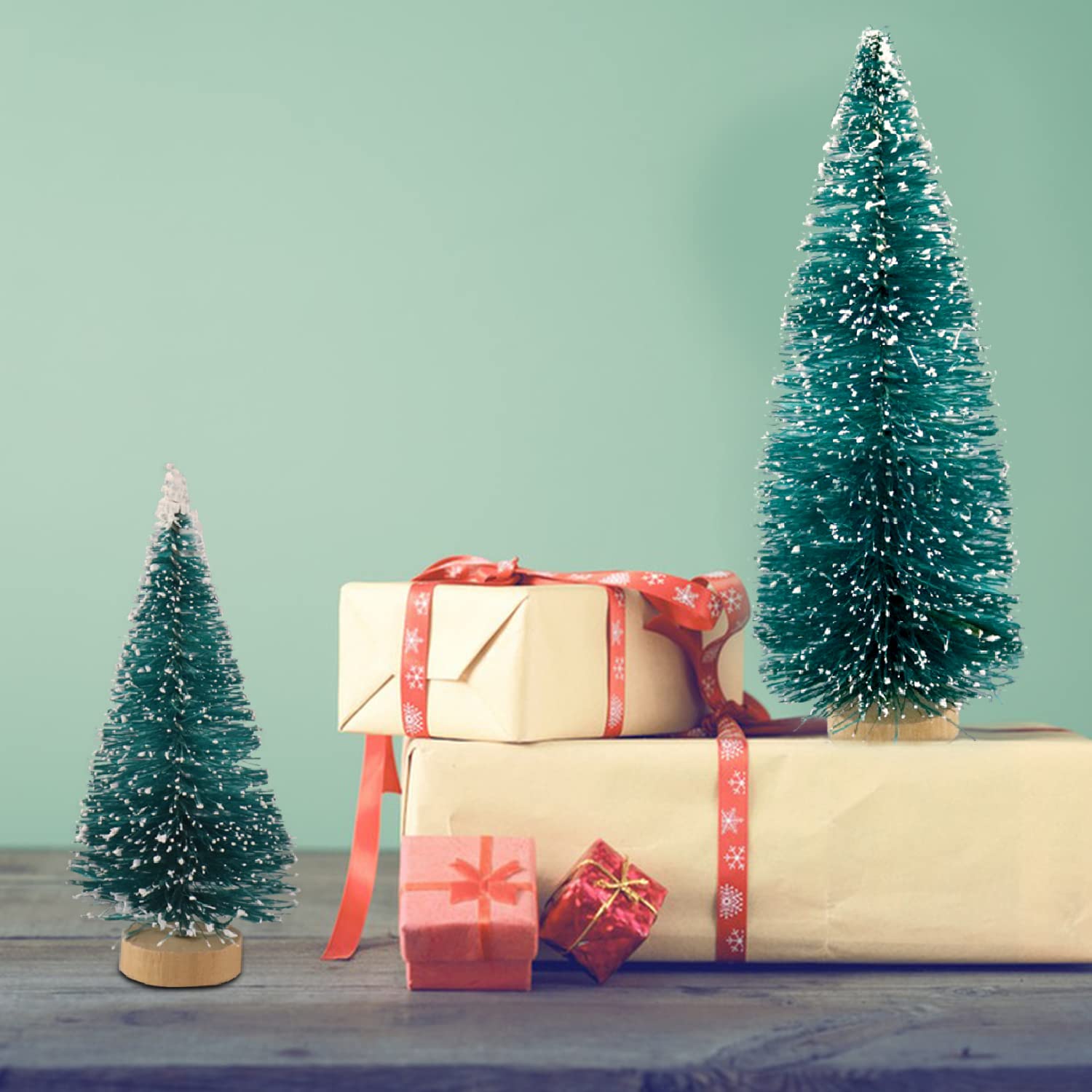 Mini Albero Di Natale Artificiale Da Tavolo in Fibra Ottica, 61 Cm, Con