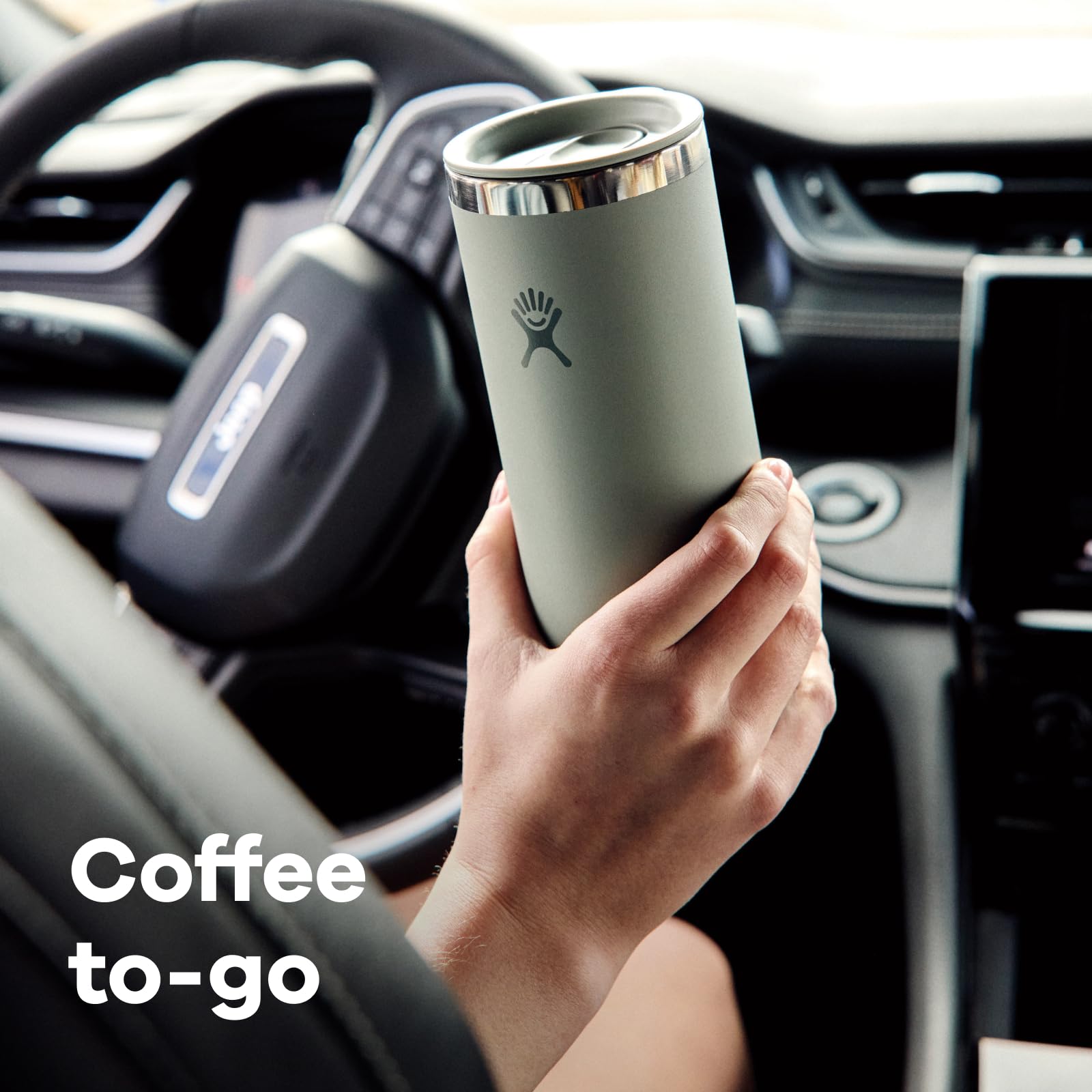 Amazon.com: Hydro Flask Travel Coffee Cup  Insulated Stainless Steel,  Non-Spill, Leak Resistant to-Go Tumbler 16 Oz Black : Everything Else