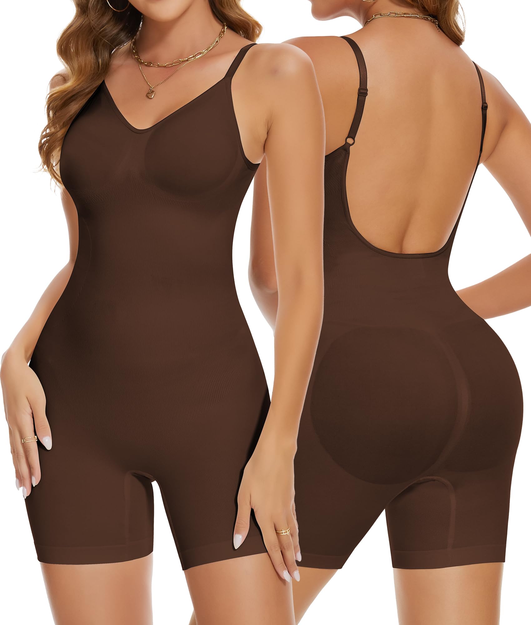SHAPERIN Body Sculptant Femme Body Shaper Ventre Plat Gainant Amincissante Bodysuit Shapewear Full Body Invisible Sculptant Combinaison Low Back