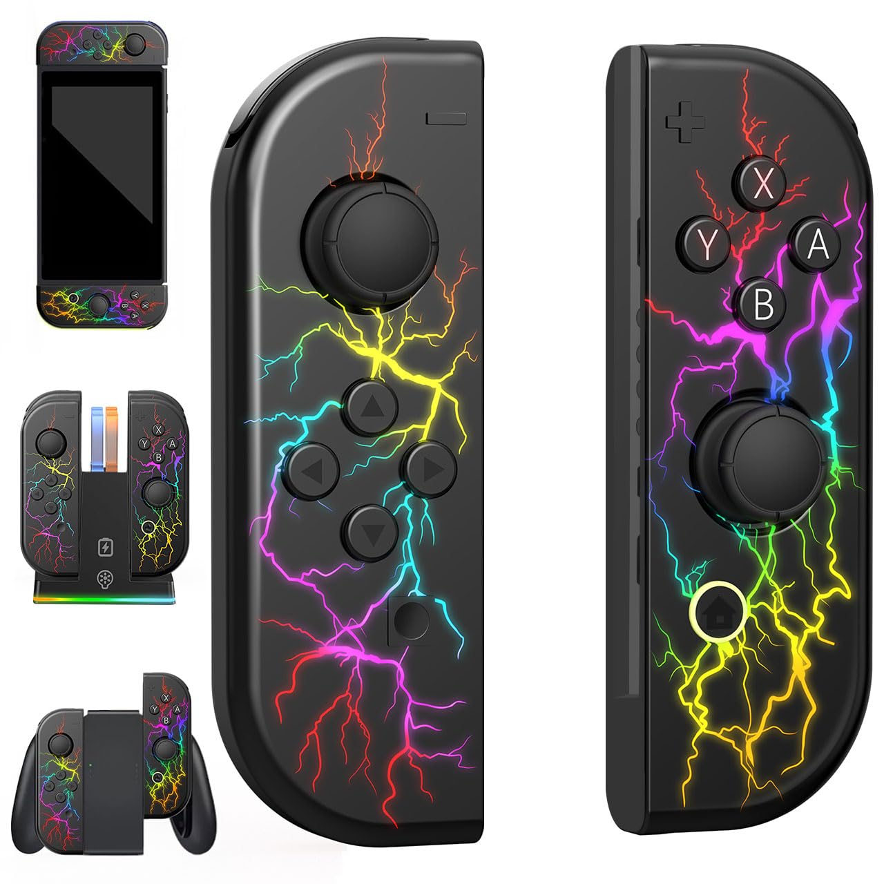 Photo 1 of GLOWANT Replacement for Switch Controller Work with Switch 1/Lite/OLED,Left/Right Gamepad with Dual Vibration,6-Axis Gyro,Wake-Up,Anti-Slip grip and Joystick