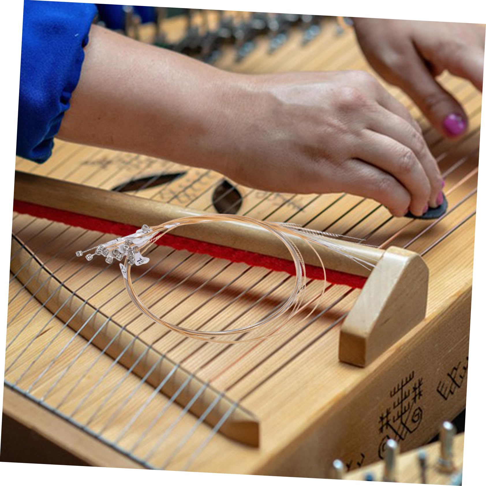 Corde per Arpa Lira in Acciaio Kit di Sostituzione Corde per Arpa Accessori per Strumenti Musicali e Rivetti