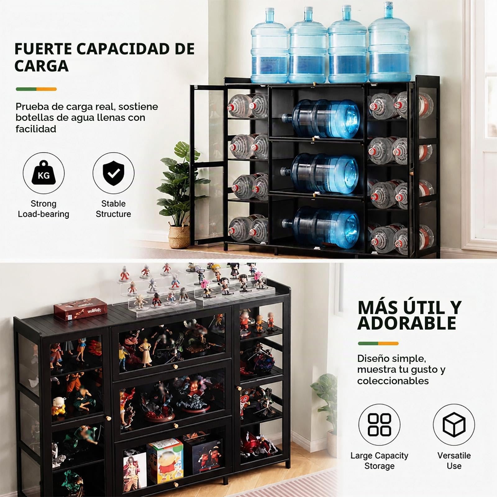 vitrina para Colecciones Expositora de Cristal, Adecuado para Coleccionables, Decoraciones, Figuras. 135×33×111cm