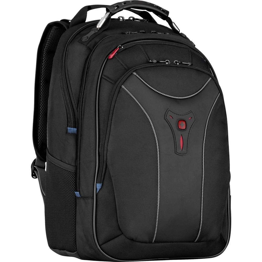 WENGER Carbon Sac à Dos pour Ordinateur Portable 17 Pouces, Système d’Organisation, Femmes Hommes, Bureau Affaires Uni, Noir