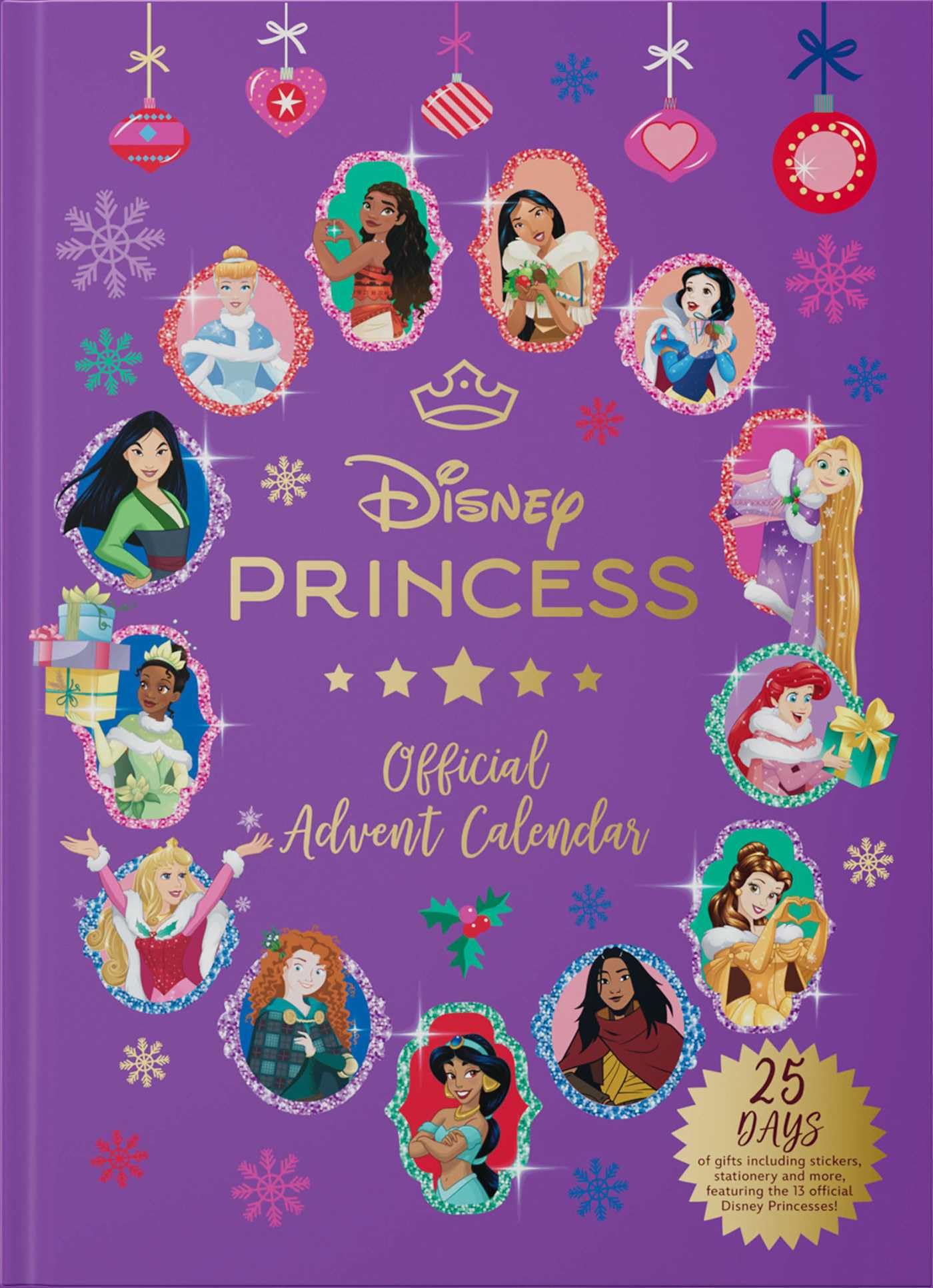 Calendrier de l'Avent Disney Princess avec fournitures scolaires créatives et porte-clés