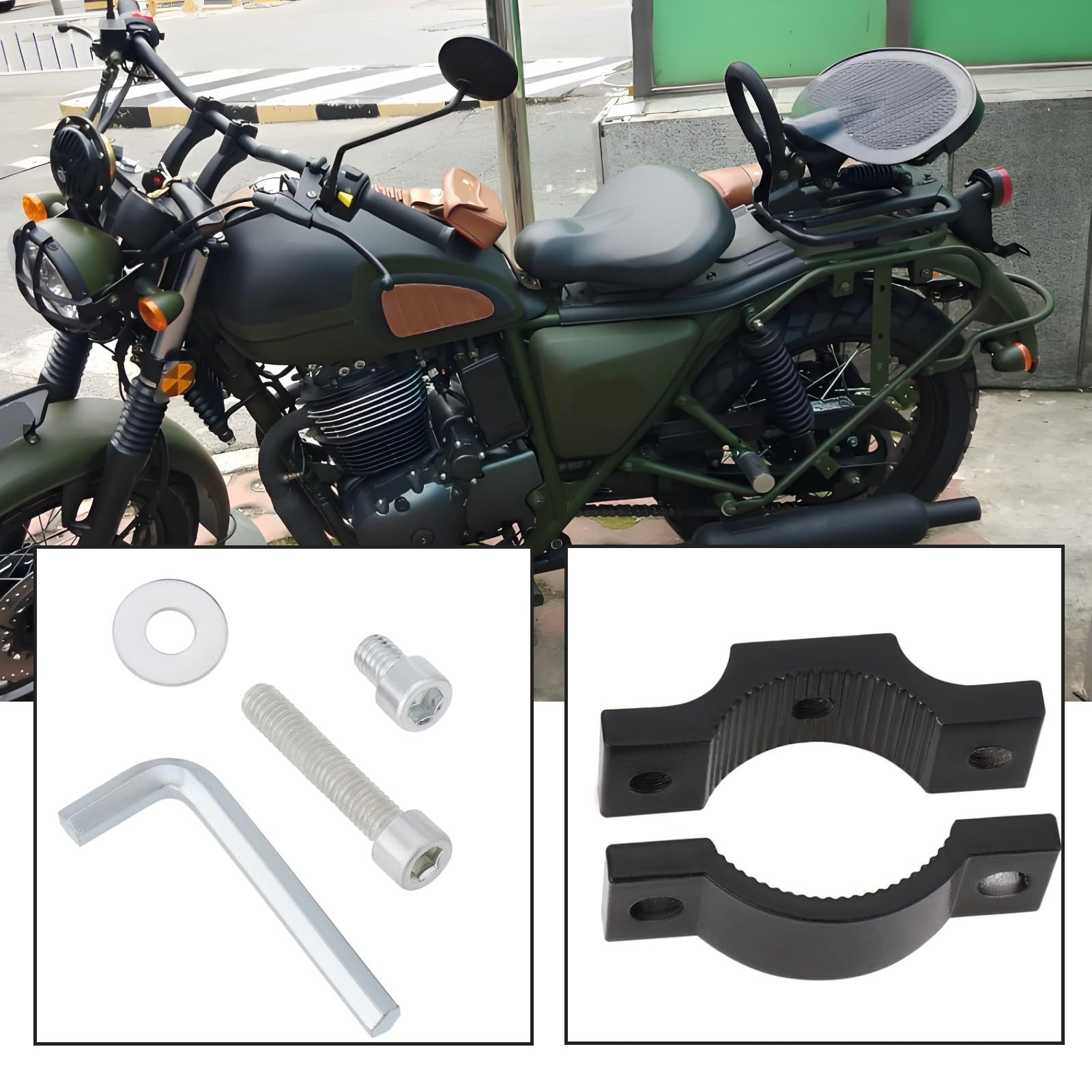 SG Store 2 Abrazaderas Soporte Montaje Luz Motocicleta Abrazadera Soporte Barra Luz de Aleación de Aluminio Aptas para Tubos Bicicleta Y Motocicleta de 18 A 35mm Diámetro Color Negro