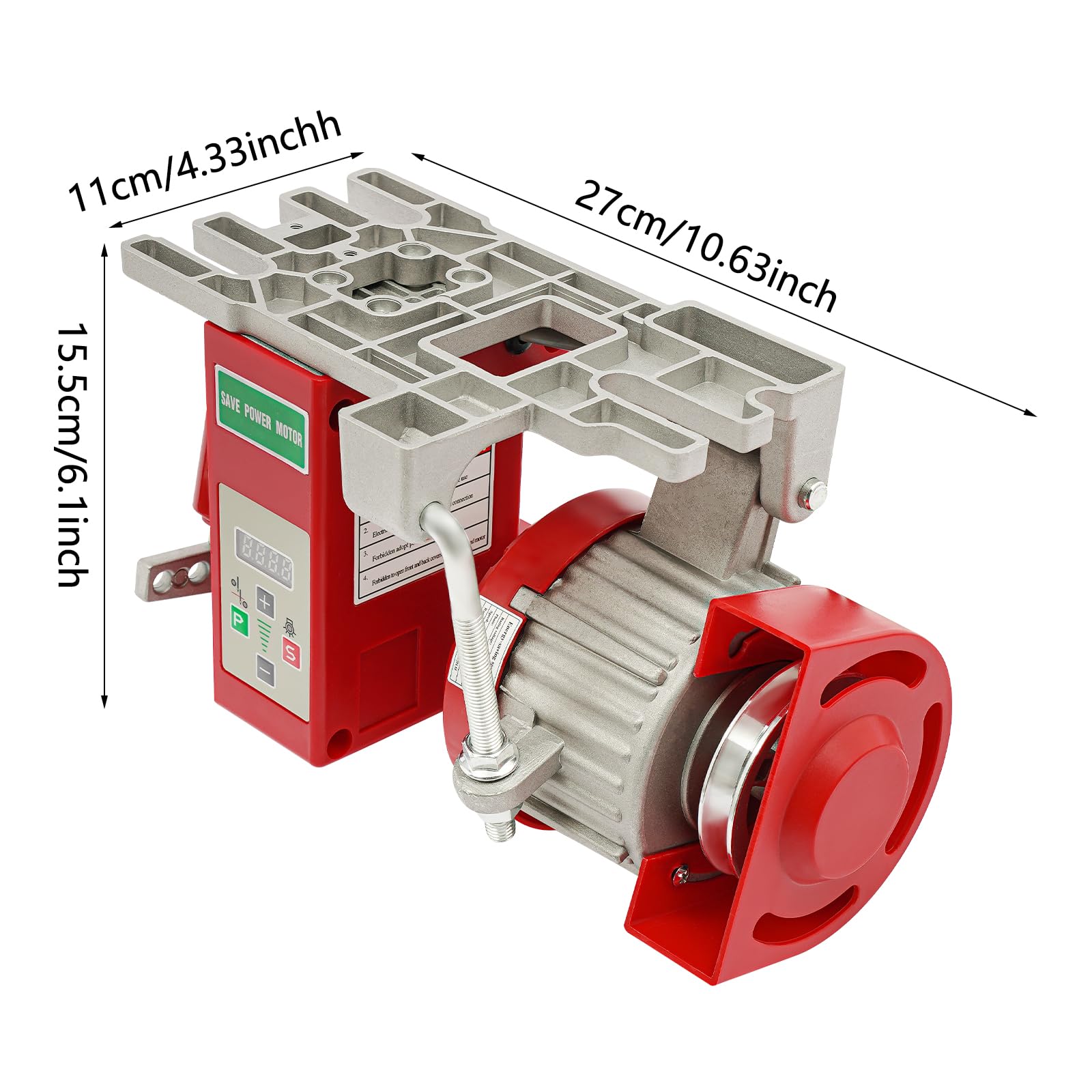 Motor de máquina de coser eléctrico, 550 W, motor de máquina de coser industrial con protección de seguridad, motor de repuesto para máquina de coser sin escobillas, 200-6000 rpm, para máquinas de