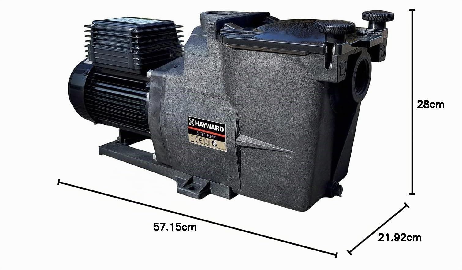 Pompe piscine - Super Pump 3/4 cv Mono - 1"1/2 - 11 m3/h de Hayward
