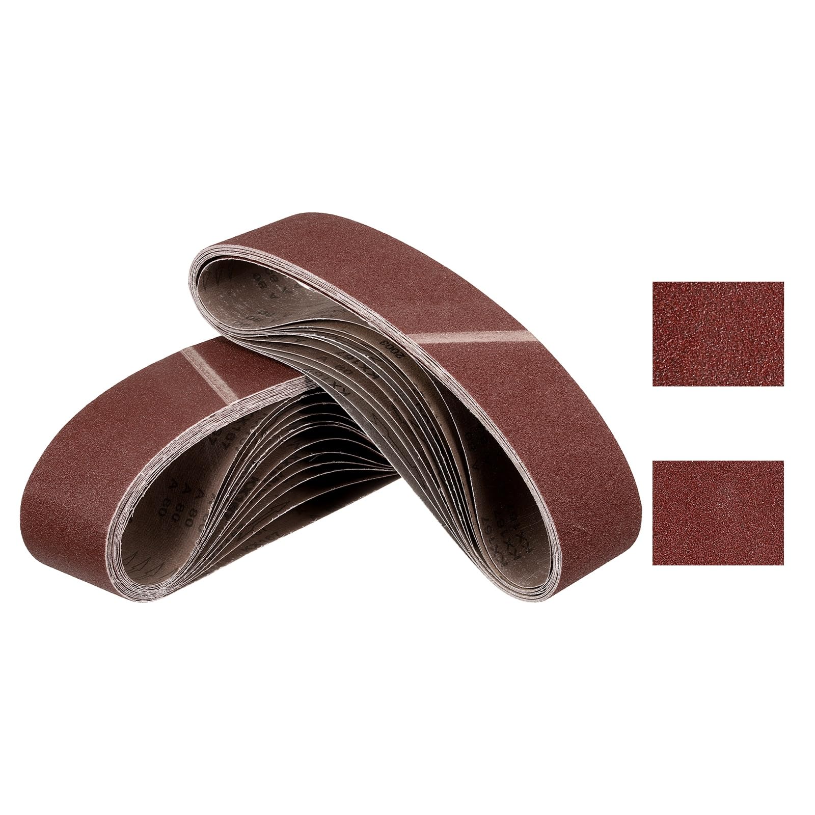 30 Pcs Bandas de Lijado 100mm x 915mm 80/120 Grano Óxido de Aluminio Papel de Lija Abrasivo para Lijadora de Banda Metal Molienda Trabajo en Madera Eliminación de Óxido