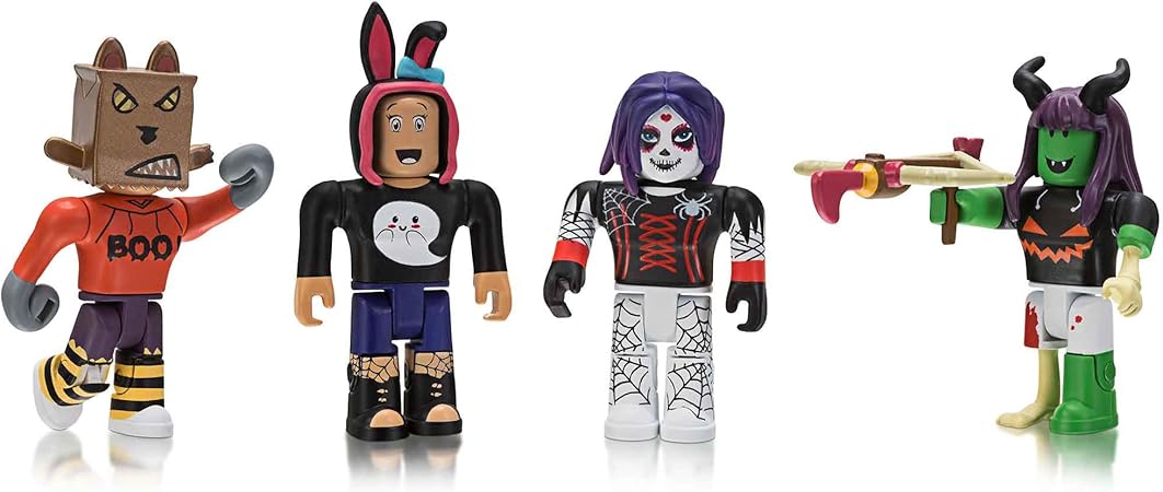 Amazon Roblox セレブリティコレクション いたずら夜4体パック 専用バーチャルアイテムを含む おもちゃ おもちゃ