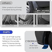 Vista 4 de 4 guardabarros para Tesla Modelo 3 Highland Accesorios 2024 2025 Flaps Flexible Barro Flaps Protectores de salpicaduras para todo tipo de clima