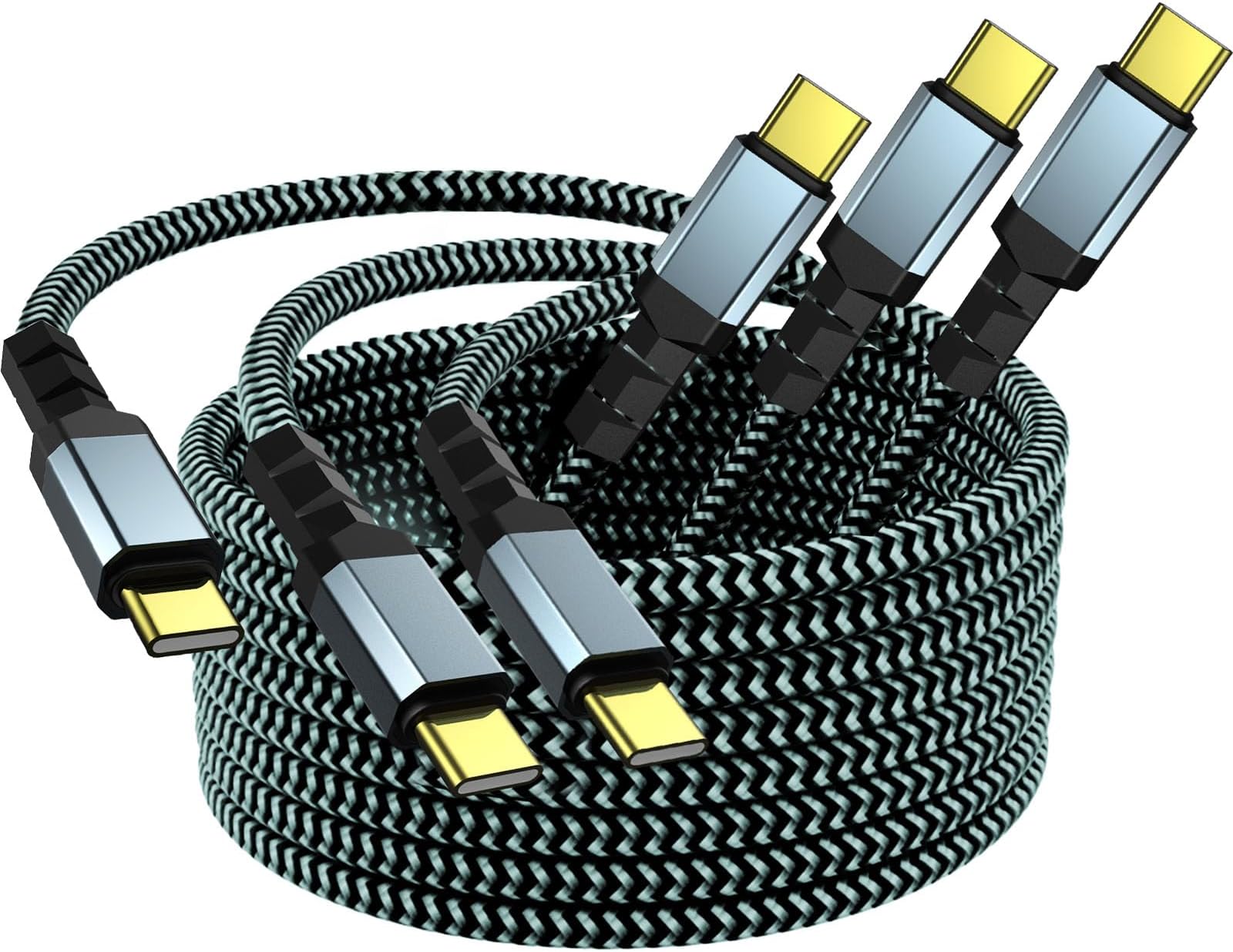 USB C to USB C Cable 3/6/9ft 60W3A Fast Charging Cord Compatible with MacBook Pro,iPhone15/15Pro/15ProMax,iPad Mini6/Pro20/23,iPad Air4,GalaxyS21/S23