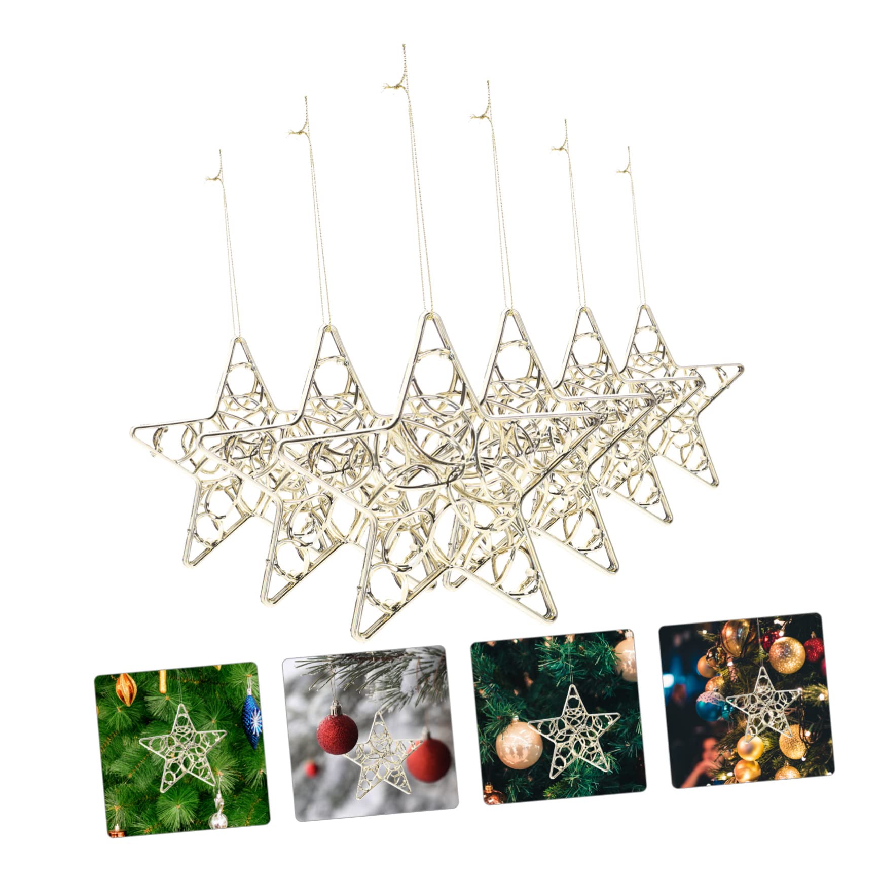 PRETYZOOM STK Weihnachtsschneeflocke-Anhänger Christbaumschmuck Weihnachtsbaum Schneeflocke weihnachtsdeko winterdeko Schneeflocke dekorativer Anhänger Weihnachtsparty-Dekoration Plastik