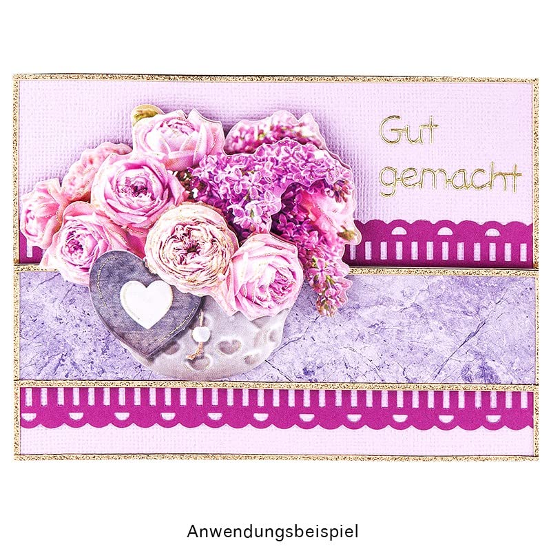 Lot 10 Motifs 3D Fleurs En Tasses - Découpe Carton Pour Scrapbooking, Cartes De Vœux, Déco DIY