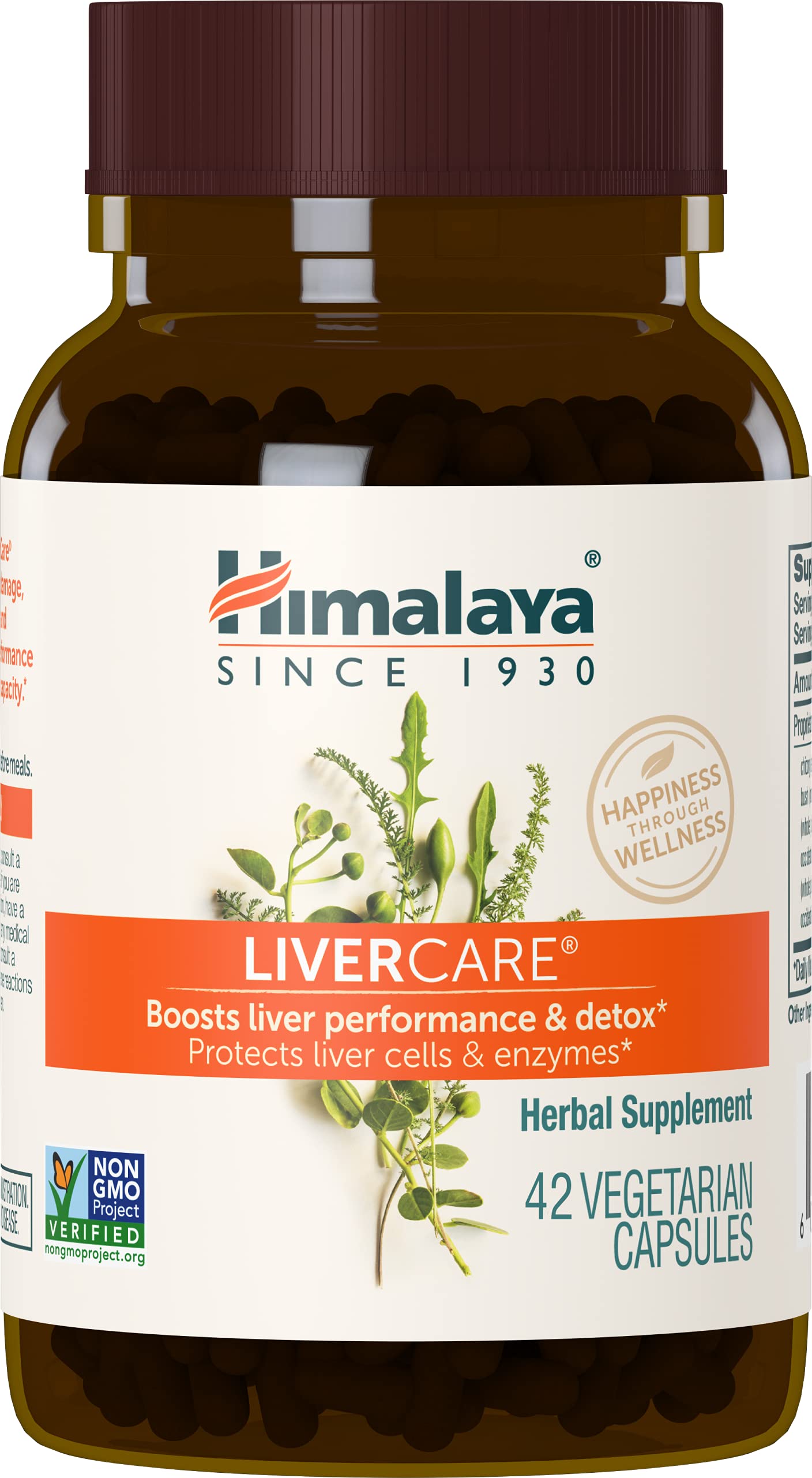 Himalaya LiverCare, Herbal Liver Support Supplement Promoting Waste Elimination,Liver Cleanse detox & repair, Liver Detox and Bile Production,Liver Cleanse,Vegan,Non-GMO,Gluten Free,375 mg,42 Capsules Unflavoured 42 Count (Pack of 1)