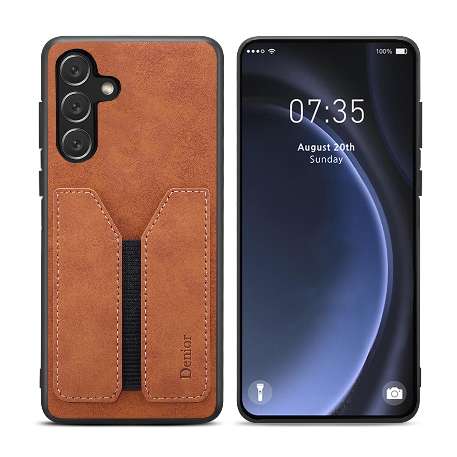 Kowauri for Samsung Galaxy S24 Plus Case,PU Leather Wallet Case with Credit Card Slot Holder Ultra Slim Protector Case for Samsung Galaxy S24 Plus (Brown)