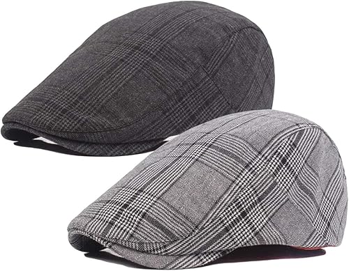 paquete de 2 Algodón para hombre gorra plana Ivy Gatsby gorra sombrero