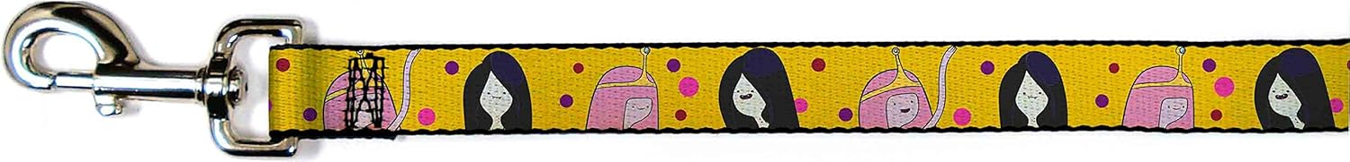 Buckle-Down Pet Leash - Princess Bubblegum & Marceline w/Dots - 4 Feet Long - 1.5" Wide
