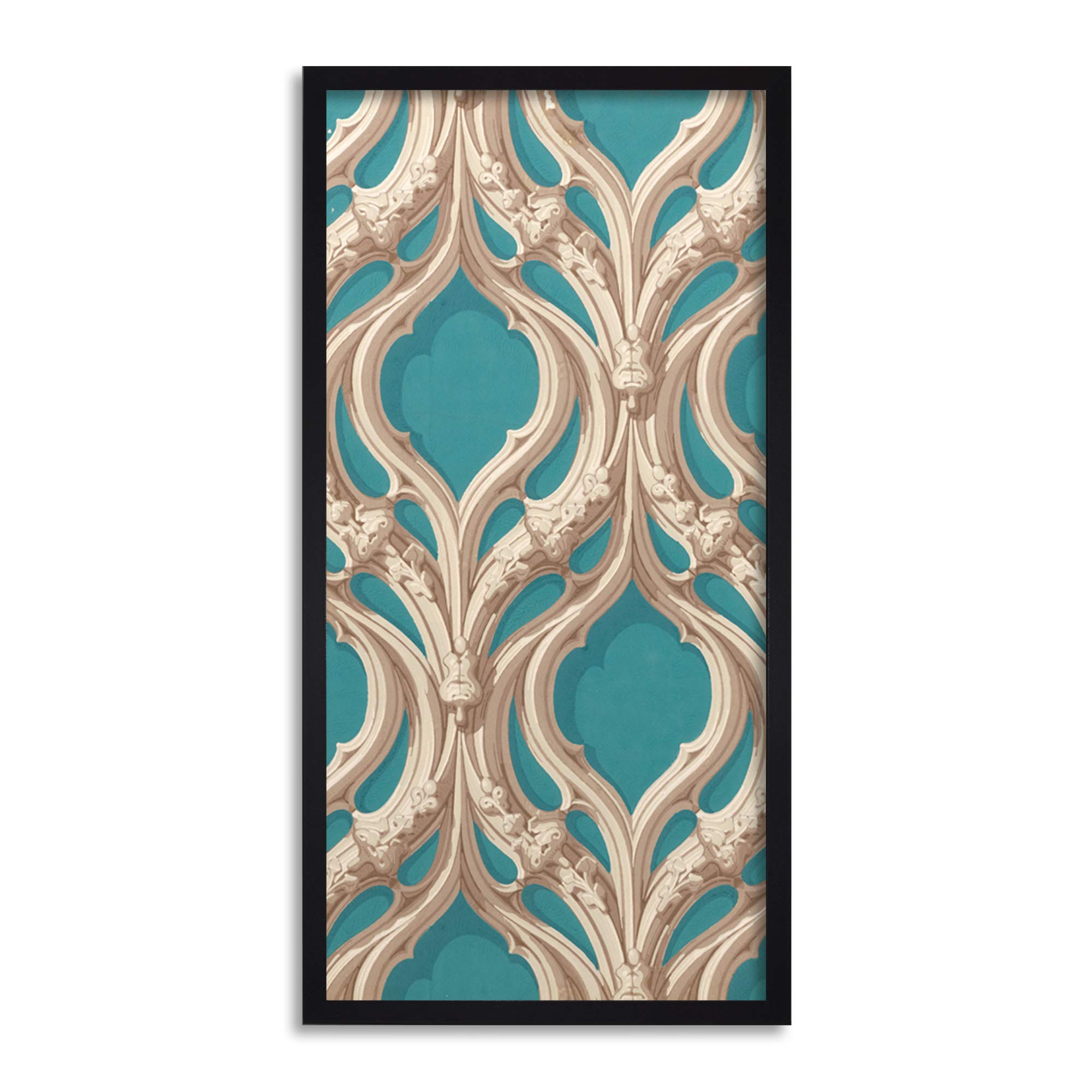 Artery8 Benedetto Pastorini Gothic Decor Design Framed Wall Art Print Long 25X12 Inch