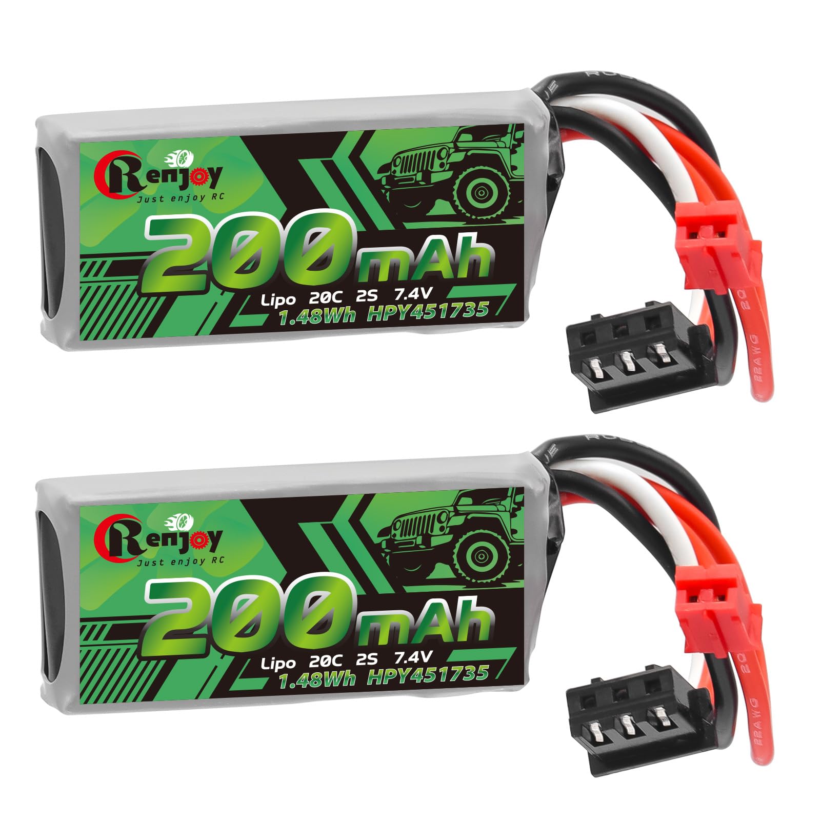 EV SX200②♡ Amazon.com: RCenjoy 2PCS 7.4V Lipo Battery 2S 20C 200mAh