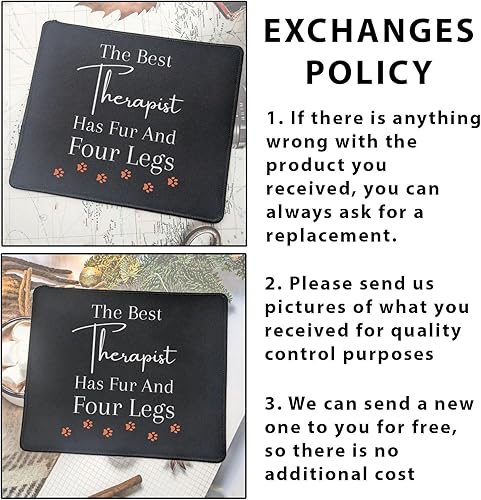 Miniatura 6 de Funny Best Therapist - Alfombrilla de mouse con piel y cuatro patas, alfombrilla de mouse de computadora de 9.5 pulgadas para juegos, lindos regalos