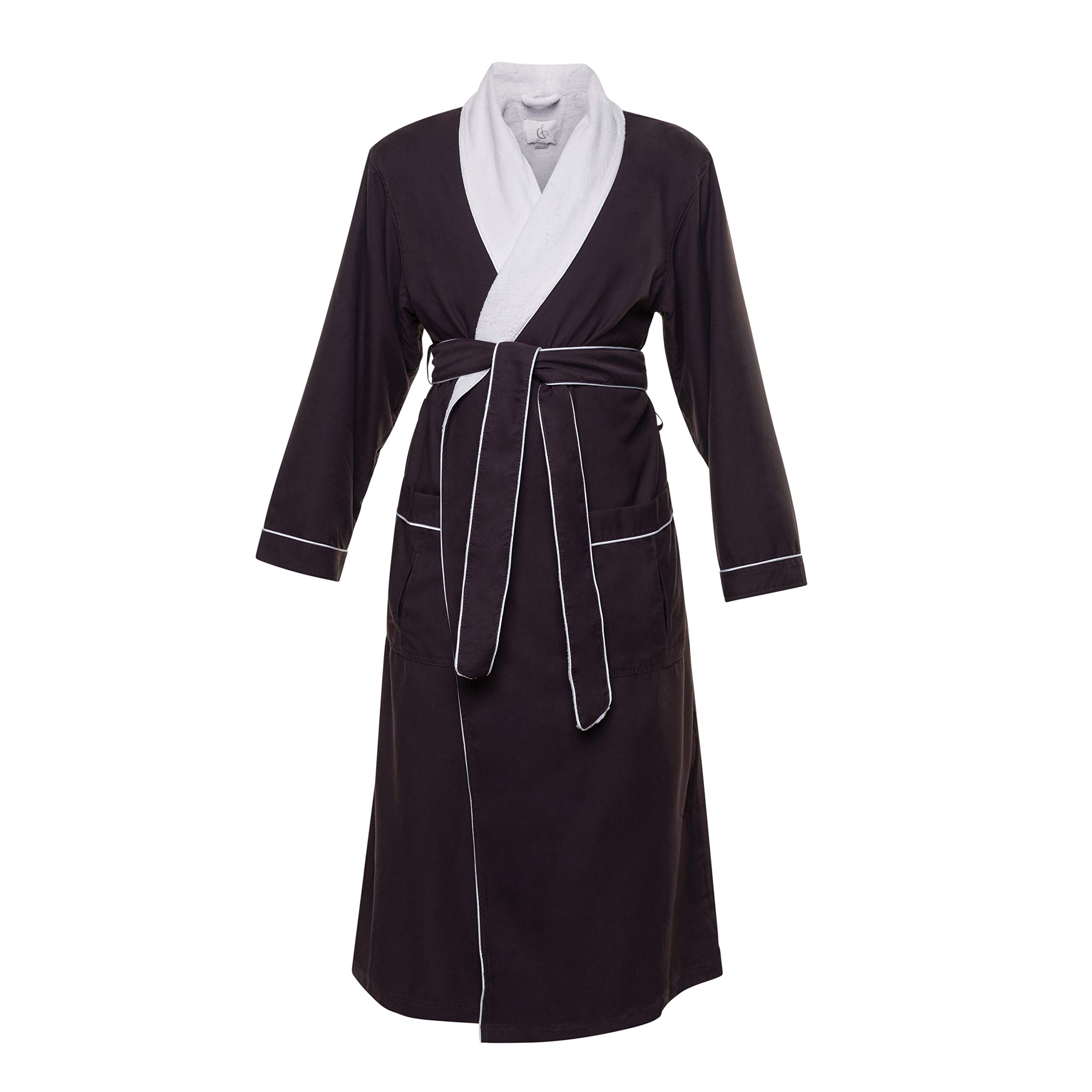 CHADSWORTH HAIG Microfiber Plush Bath Robe with Minx Lining Luxury Spa Hotel Robe for Women Men