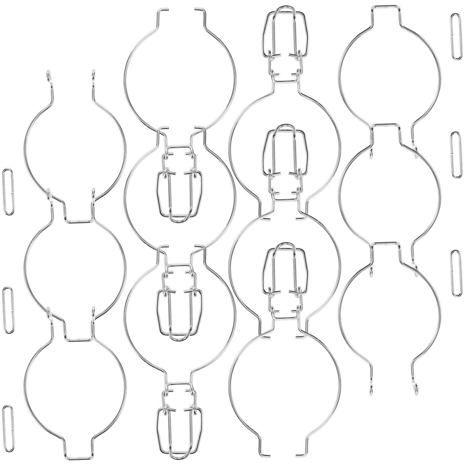 Hebillas de Cierre para Tarros de Cristal Herméticos, 10 Piezas de Hierro Plateado Rápida y Diseño de Hebilla para Cocina Varios Estilos