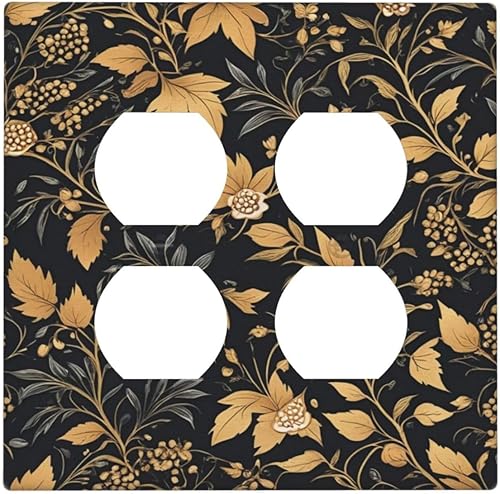 Miniatura 77 de Cubiertas Decorativas para Tomacorrientes Boho Floral Beige Flor y Hoja Botánico 1 Gang Interruptor de Luz Dúplex Placa Cubierta Placas de Boho
