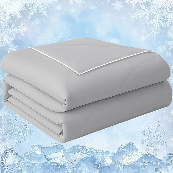 PENGZHU TECHNOLOGY Cooling Blanket Comforter Queen Size, Cooling Blankets for Hot Sleepers and Night Sweats, The Cold Blanket for Queen Size Bed, White Summer Blanket Breathable Soft.