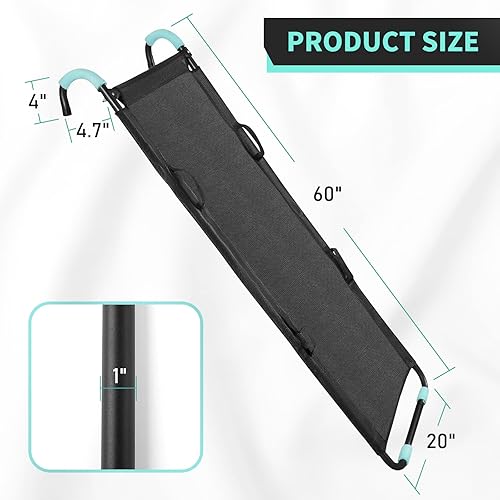 Miniatura 5 de TANOSHII® Escalera universal para cama elástica con asas, tela resistente a desgarros, fácil de instalar, se adapta a todo tipo de trampolines, para