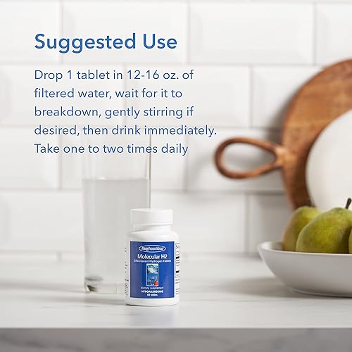 Miniatura 6 de Allergy Research Group Suplemento molecular H2 - Agua hidrogenada para beber, antioxidante, magnesio, tabletas de hidrógeno efervescentes, 60
