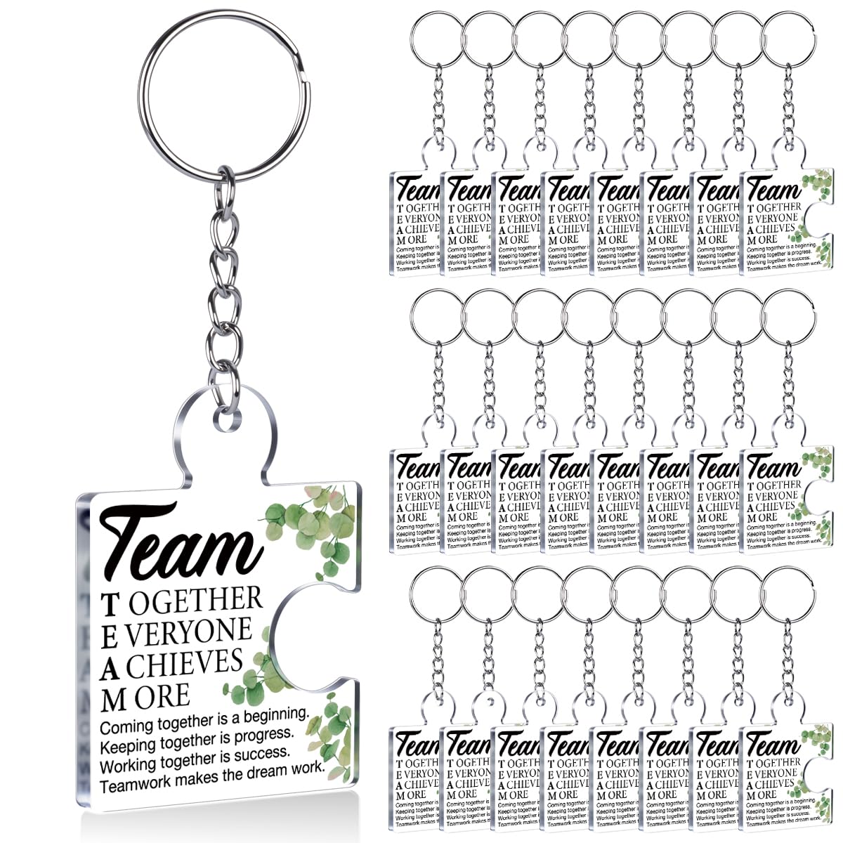 Team Appreciation Gifts Bulk Thank You Keychains for Coworkers