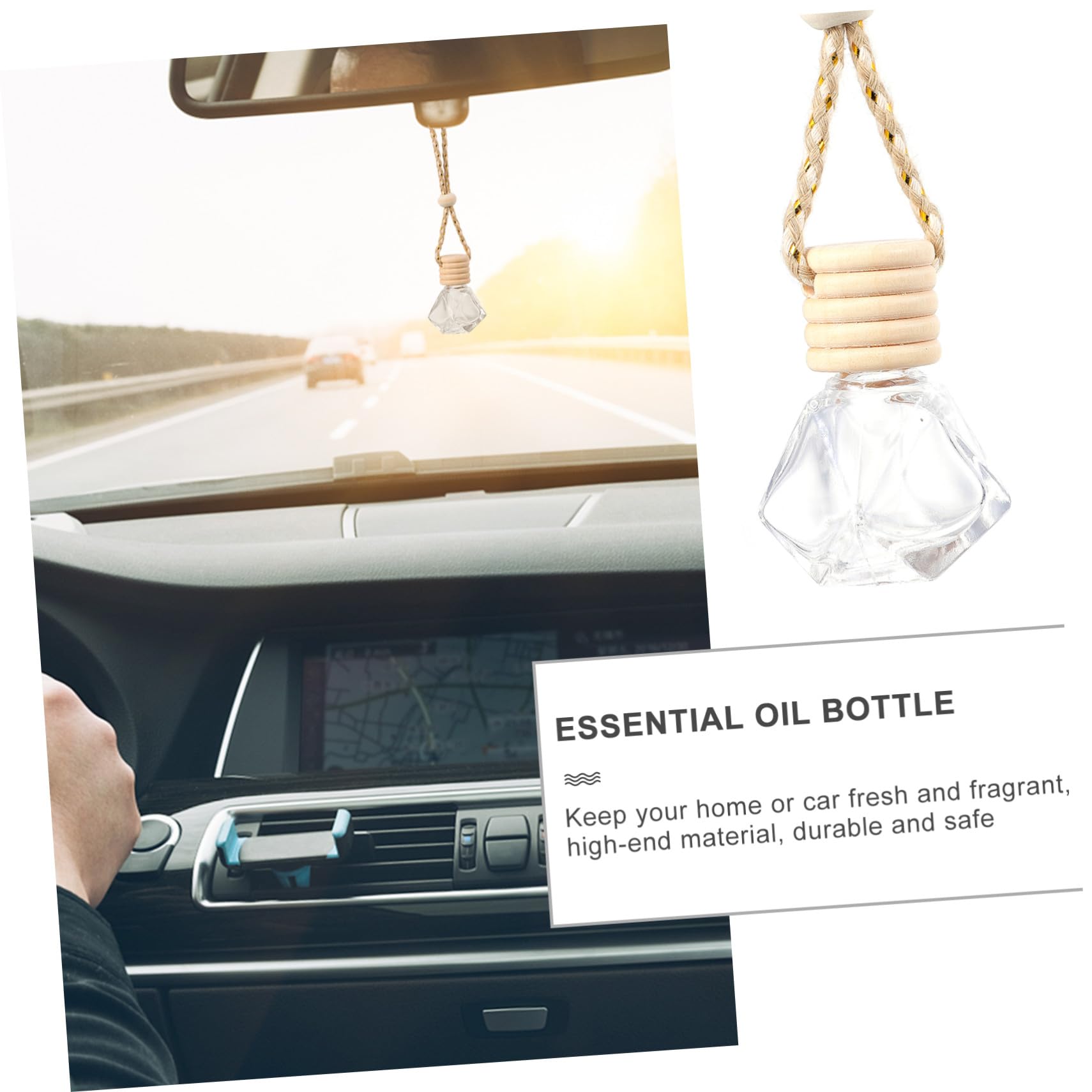 54pezzi Bottiglie Di Profumo Sospese Per Auto Flaconi Trasparente Con Decorazioni Aromatiche Per Purificare Aria Auto Creativo