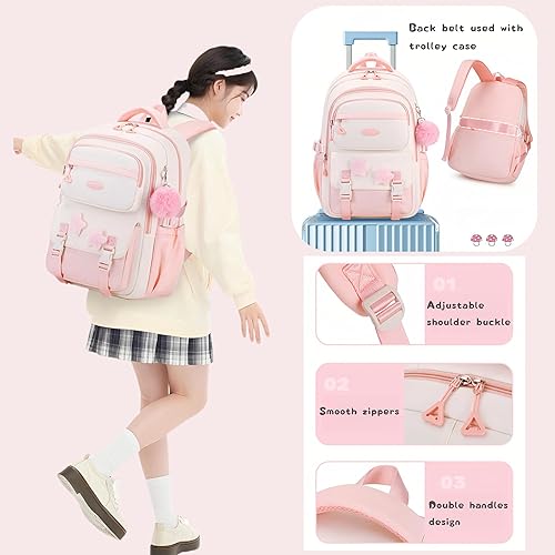 Miniatura 6 de Mochila para niñas para la escuela, mochilas escolares con capacidad para estudiantes, mochila escolar casual tipo daypack, A08-azul, Mochilas