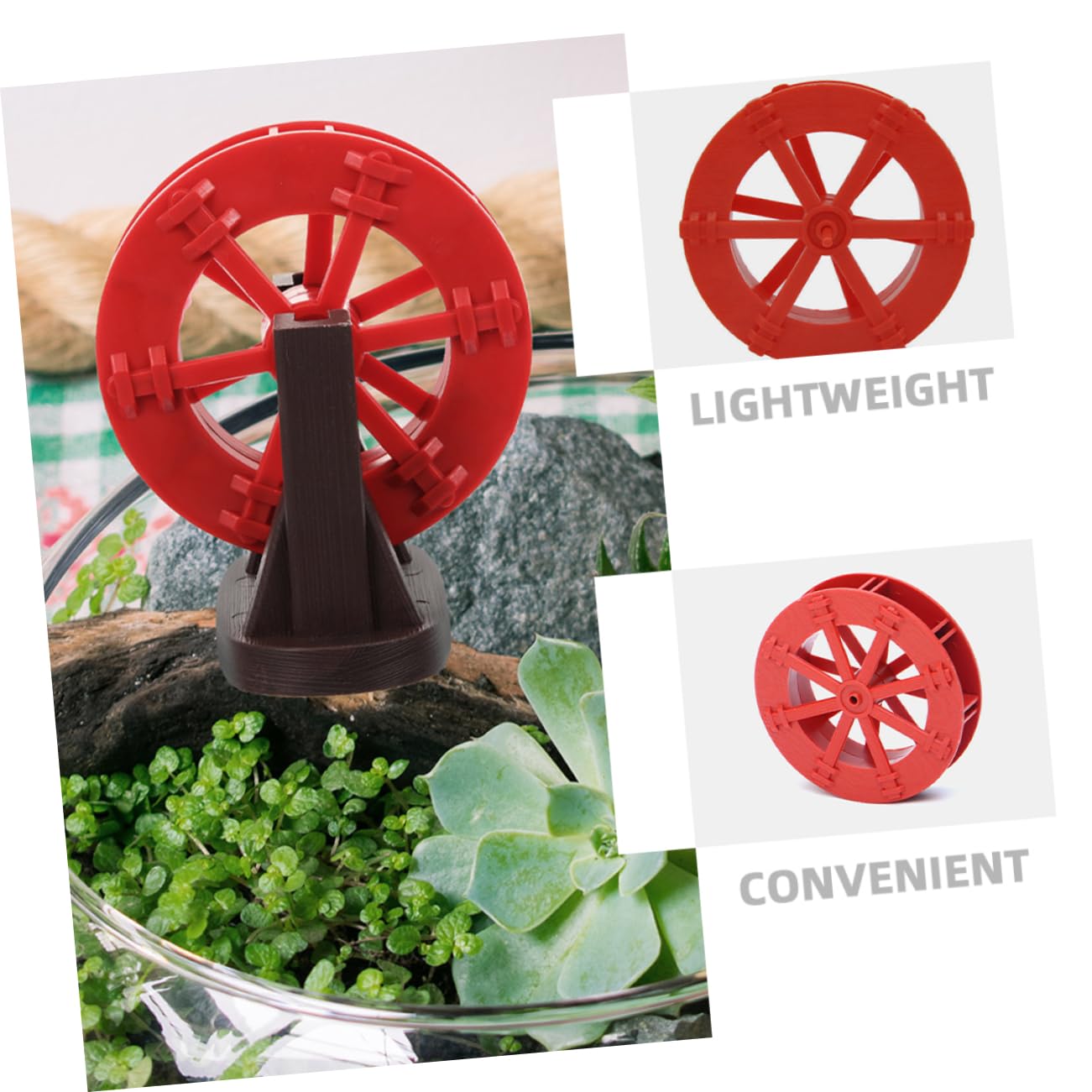 SEWOART 10Pcs Miniature Water Wheel Fountain Accessory for Decoration Practical Running Water Wheel Decor Micro Water Wheel for Garden and Tabletop Fountains